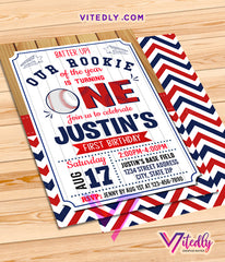 Baseball Invitations, Baseball Birthday Invitations, Baseball Party Invitation, Baseball Themed Birthday Party