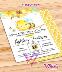 Bee baby shower invitation