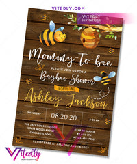 Honey Bee Baby Shower Invitations