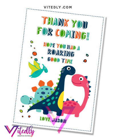 Dinosaur Thank you card