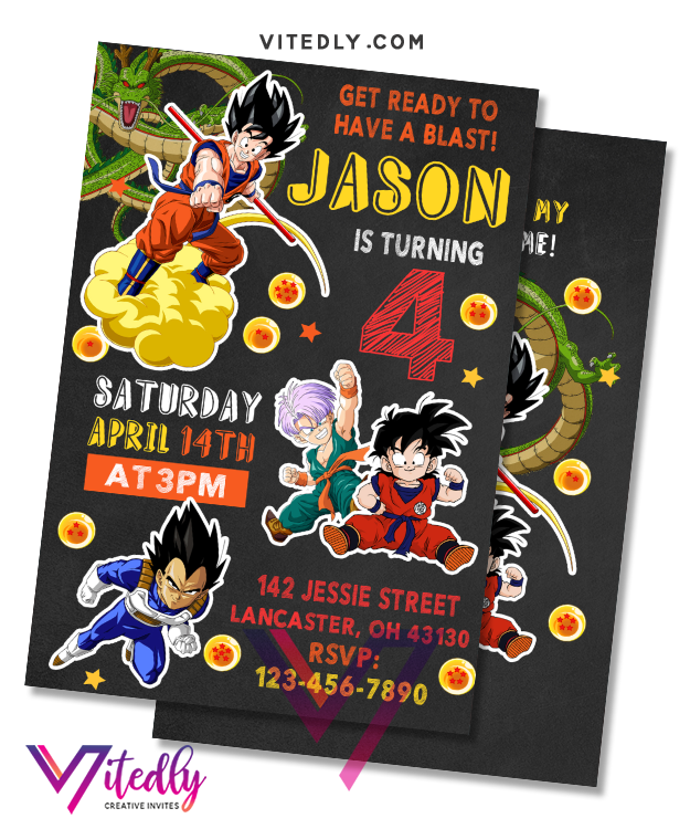 dragon-ball-z-birthday-invitation-dragon-ball-z-invitation-goku-vitedly for Dragon Party Invitations Free Printable Dragon Ball z Birthday Invitation, Dragon Ball z Invitation, Goku – Vitedly for Dragon Party Invitations Free Printable