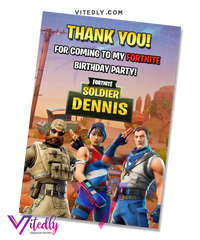 Fortnite Thank you card