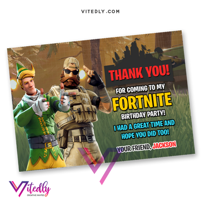 Fortnite Thank you card