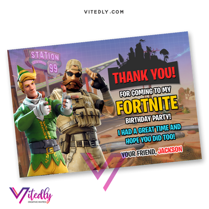 Fortnite Thank you card