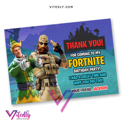 Fortnite Thank you card