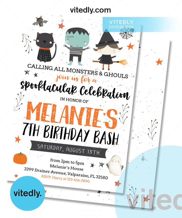 30X Harry P Kids Birthday Invitations and Envelopes – Fill-in Happy Birthday Party Invitations for Kids, 6x4 Inches, Postcard Style