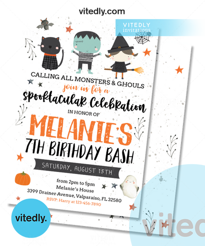 Mickey & Friends Halloween Birthday Invitation – Vitedly