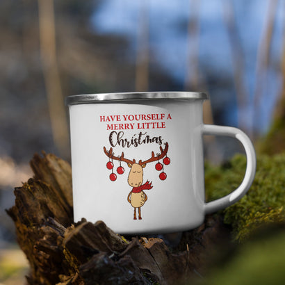Have Yourself a Merry Little Christmas Enamel Mug, Christmas Gift Enamel Mug