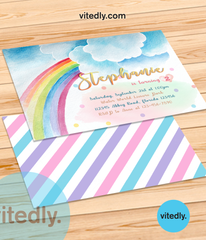 Rainbow Invitation card | Rainbow Invitation