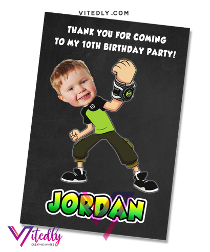 Ben 10 Birthday Invitation, Ben 10 Invitation
