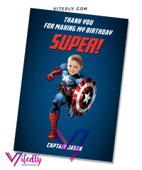 Captain America Thank you card