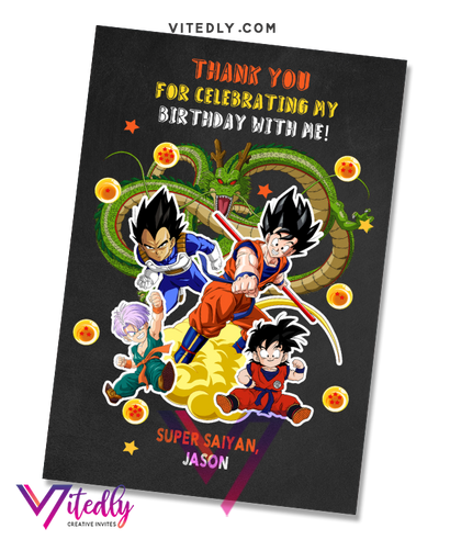 Dragon Ball Z Thank you card