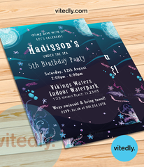 Under the Sea Birthday Invitation with FREE Thank You card | Under the Sea Invitation