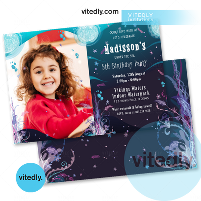 Under the Sea Party Invite | Under the Sea Birthday Card