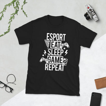 Esport Eat Sleep Game Repeat Shirt