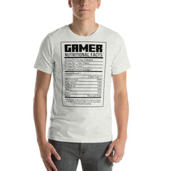 Gamer Nutritional Facts Shirt, Gamer Nutrition Facts Shirt